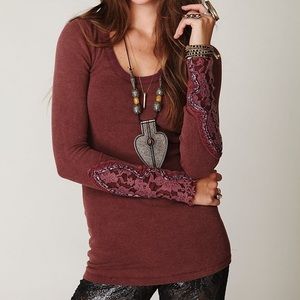 Free People rare Crafty Cuff thermal sz Large